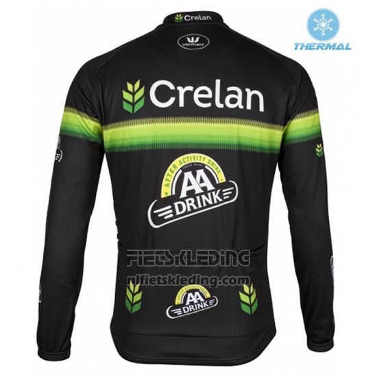 2016 Fietskleding Crelan AA Groen en Wit Lange Mouwen en Koersbroek
